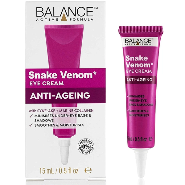 کرم دور چشم ضد پیری بالانس بنفش مدل زهر مار ضد چین و چروک 15 میل | BALANCE Snake Venom Eye Cream Anti-Ageing 15ml